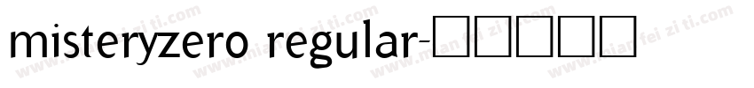 misteryzero regular字体转换